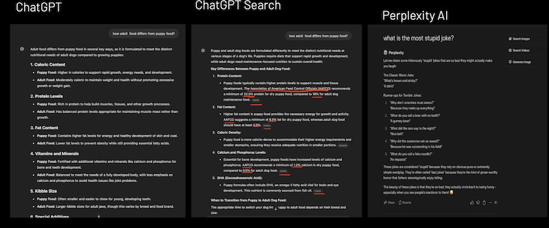 LLM vs AI Search Response Generation